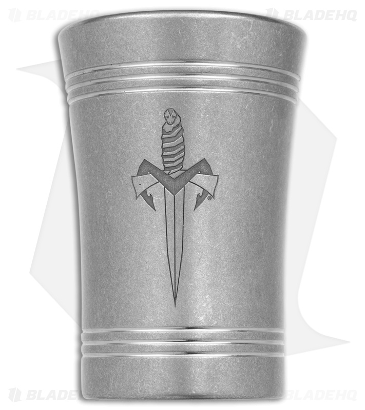 Microtech Shot Glass BL 1 Dagger Stonewash Titanium