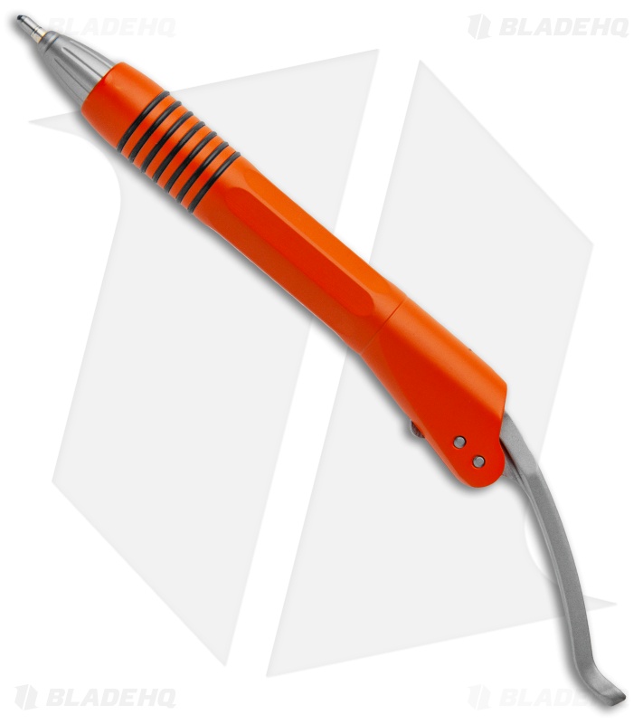 Microtech Siphon II Pen Hunter Orange Stainless Steel 401-SS-HO