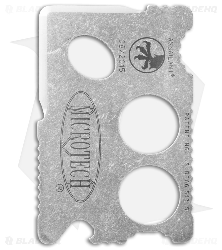 Microtech Assailant Credit Card Knife Stonewash Titanium & Bi-Fold Wallet
