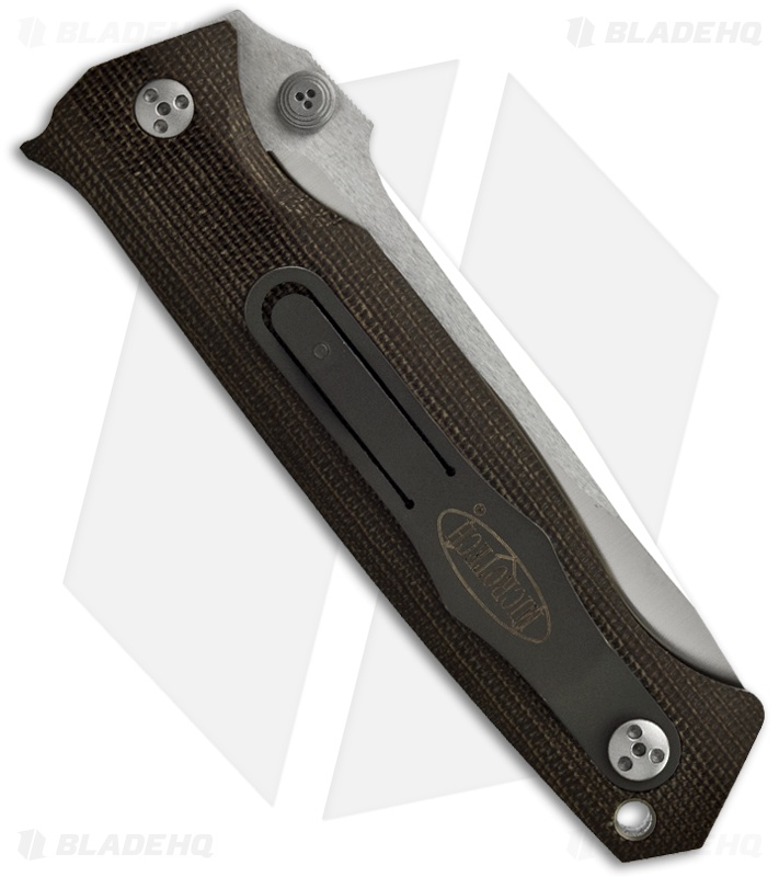 Microtech CMTX5 D/A Automatic Knife Canvas Micarta (3.5" Satin Serr) 08 ...
