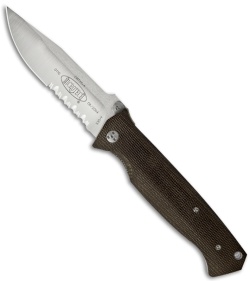 Microtech CMTX5 D/A Automatic Knife Canvas Micarta (3.5" Satin Serr) 08/2004