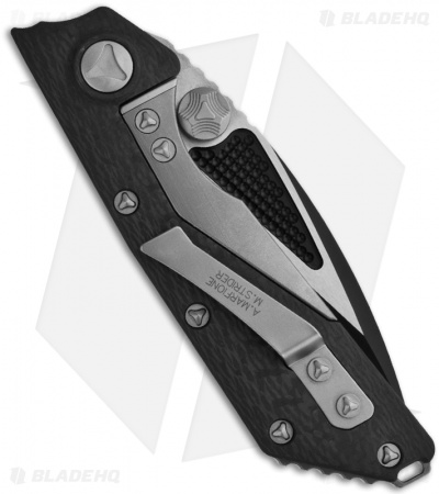 Marfione Strider Custom DOC D/A Automatic Knife CF (Two-Tone Black Ceramic)