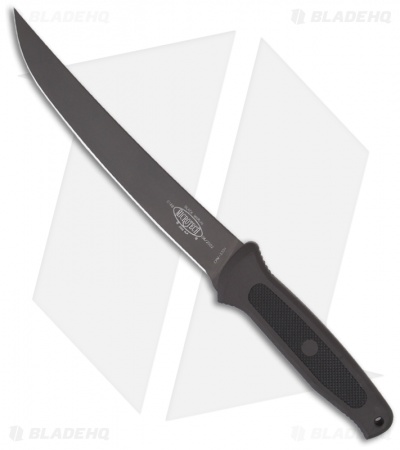 Microtech Black Marlin Filet Knife Fixed Blade (7" Black Plain) 08/2002