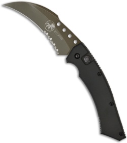 Rare Microtech Green Hawk Automatic Knife (4" Serr)