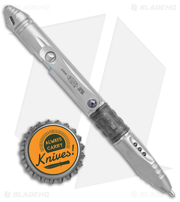 Microtech Kyroh Mini Bolt-Action Pen - Bead Blast Titanium Tritium Insert