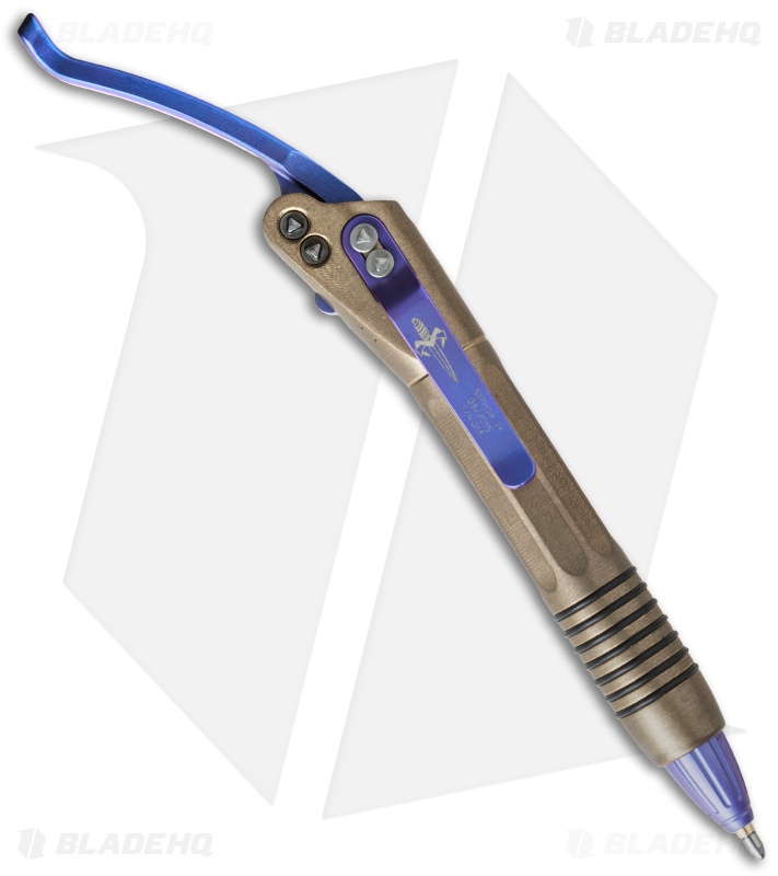 Marfione Custom Microtech Siphon II Bronzed Aluminum Pen + Titanium #13