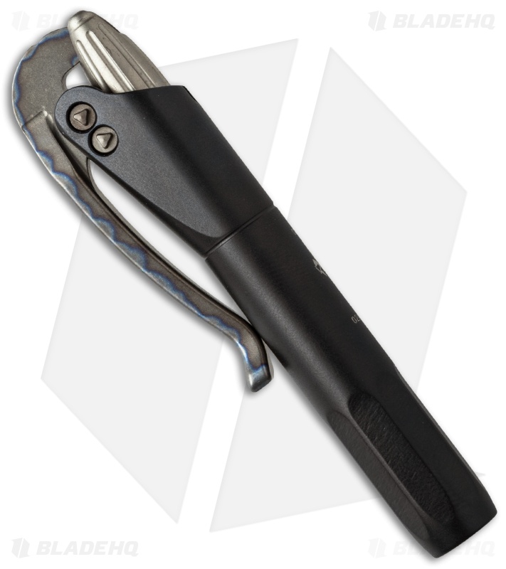 Microtech Marfione Custom Siphon Pen Black SS & Flame Ti