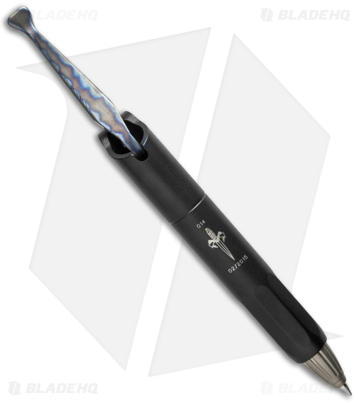 Microtech Marfione Custom Siphon Pen Black SS & Flame Ti