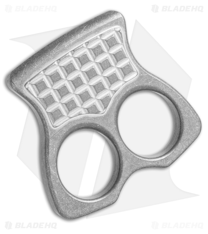 Microtech Marfione Two-Finger Knuckle Paperweight (Distressed Titanium)