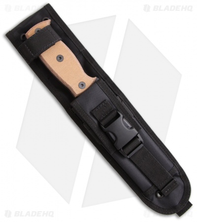 Ontario Afghan Knife Fixed Blade Tan Micarta (5.38" Black Plain) 9419TM