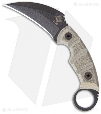 Ontario Ranger Karambit EOD Knife w/ Micarta Handle (3.5" Black) 9466