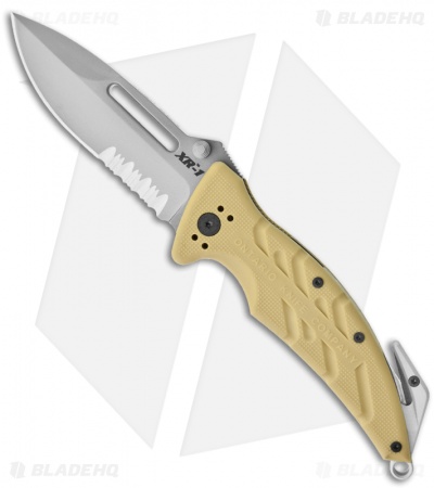 Ontario OKC XR-1 Extreme Rescue Folding Knife Desert Tan (3.38" Serr) 8762