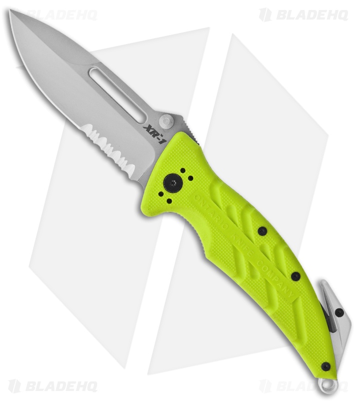 Ontario OKC XR-1 Extreme Rescue Folding Knife Safety Green (3.38