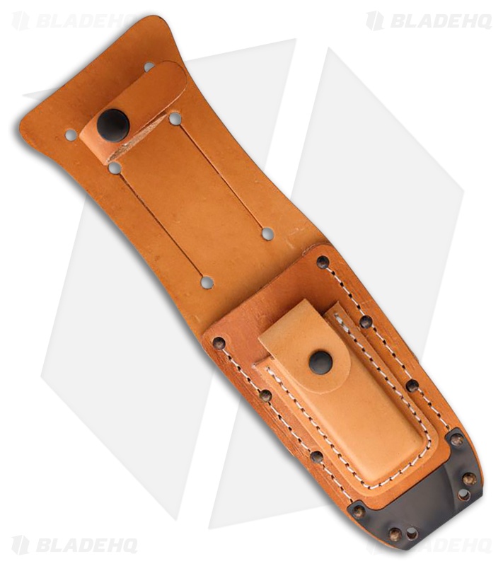 Ontario Knife Company Air Force One Fixed Blade Knife Stacked Leather (5" Black)