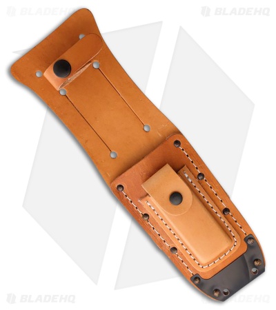 Ontario Knife Company Air Force One Fixed Blade Knife Stacked Leather (5" Black)