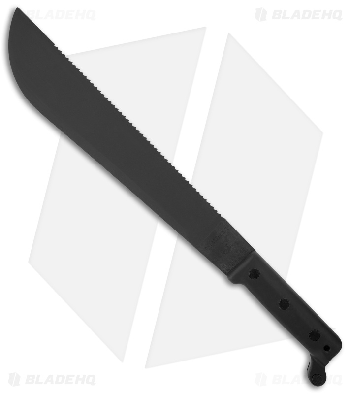 Ontario OKC 12" CT2 Traditional Sawback Machete Fixed Blade Knife (Black)