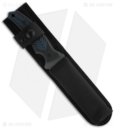 Ontario Knives OKC Morta Knife Black/Blue G10 Fixed Blade (4" Gray Plain)