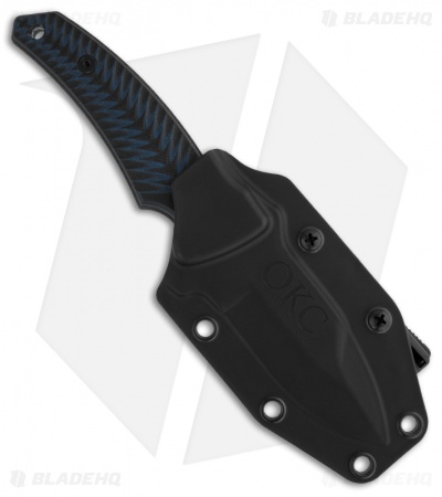 Ontario Knives Decima Knife Black/Blue G10 Fixed Blade (3" Gray) OKC-YE