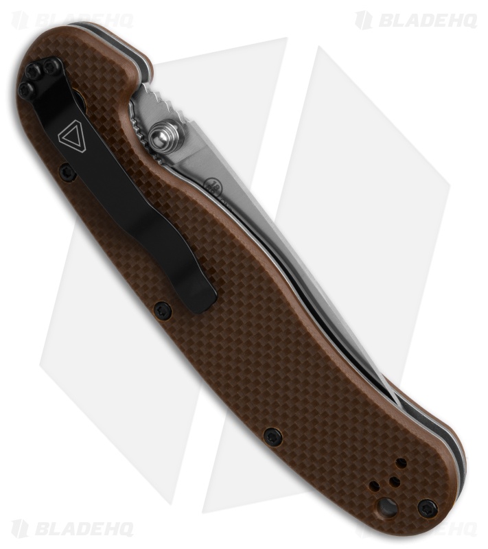 Ontario RAT Model 1.5 MagnaCut Liner Lock Knife Brown G-10 - Blade HQ