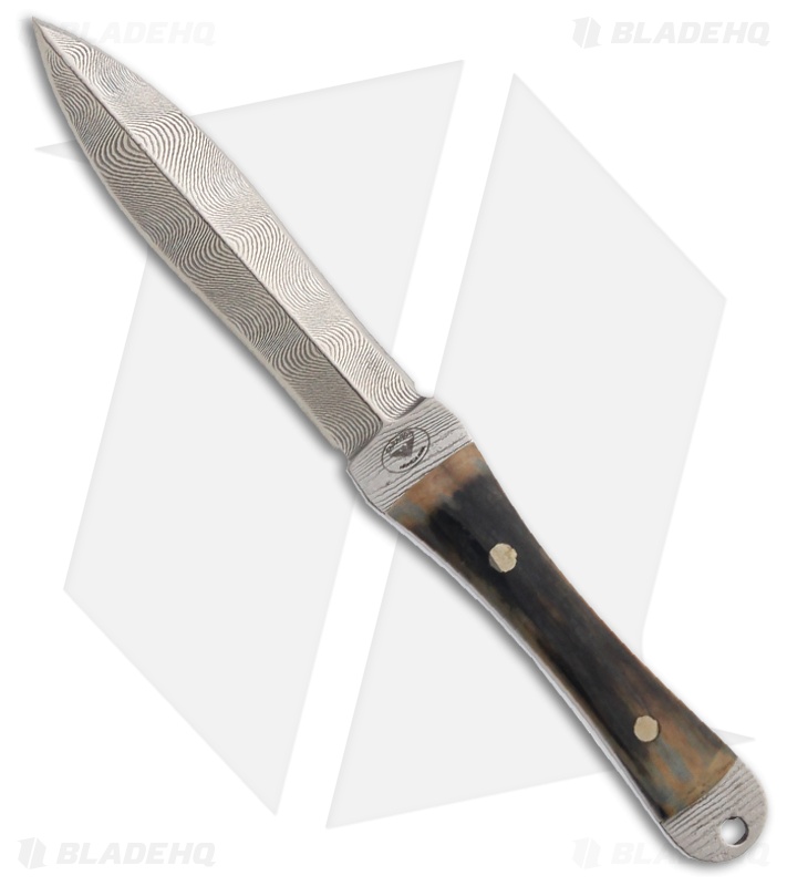 Paragon Eddie White Custom Dagger Neck Knife (2.80" Damascus)