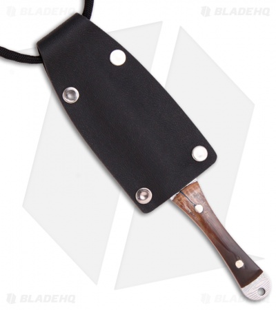Paragon Eddie White Custom Dagger Neck Knife (2.75" Damascus)