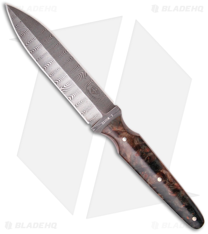 Paragon Eddie White Shadow Fighter Dark Star Dagger Knife (5.25" Damascus)