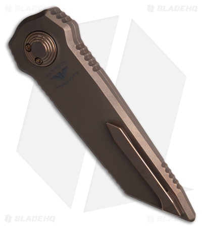 Paragon D/E Tanto Dredd Lock Knife Distressed  Bronze (3.8" Distressed)