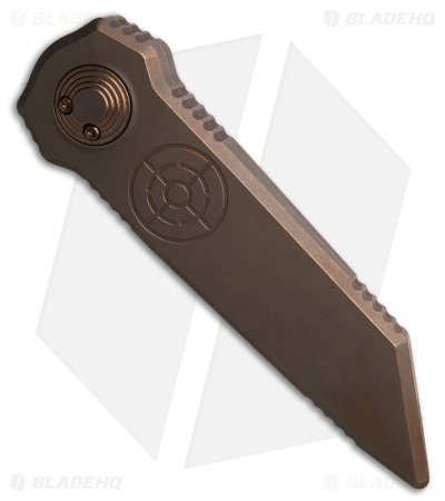 Paragon D/E Tanto Dredd Lock Knife Distressed  Bronze (3.8" Distressed)