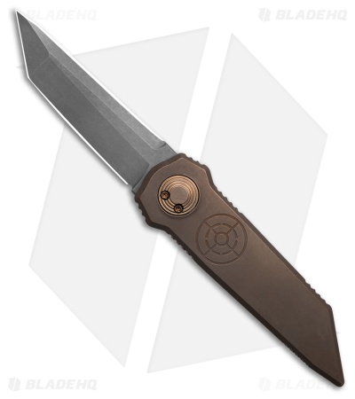 Paragon D/E Tanto Dredd Lock Knife Distressed  Bronze (3.8" Distressed)