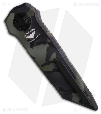 Paragon D/E Tanto Dredd Lock Knife Jungle Cerakote Aluminum (4" Jungle)