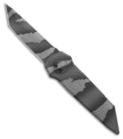 Paragon D/E Tanto Dredd Lock Knife Snake Skin Camo Aluminum (4" Snake Skin Camo)