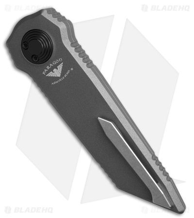 Paragon D/E Tanto Dredd Lock Knife Sniper Gray Titanium (4" Baker Forge Dam)