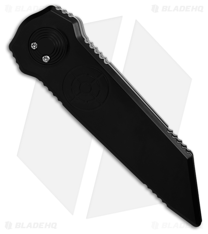 Paragon D/E Tanto Serrated Dredd Lock Knife Blk Cerakote Aluminum (4" Satin/SW)