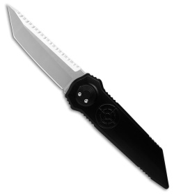 Paragon Paragon D/E Tanto Serrated Dredd Lock Knife Blk Cerakote Aluminum (4" Satin/SW) - $425.00 at Blade HQ