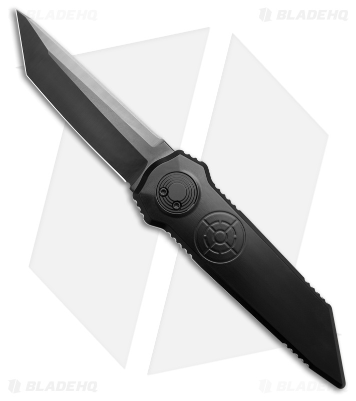 Paragon D/E Tanto Dredd Lock Knife Black Aluminum (4" Black DLC) 