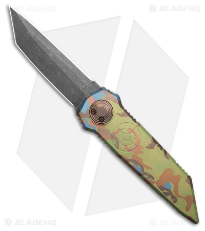 Paragon Dredd Lock Knife D/E Camo Titanium  (4" Distressed)