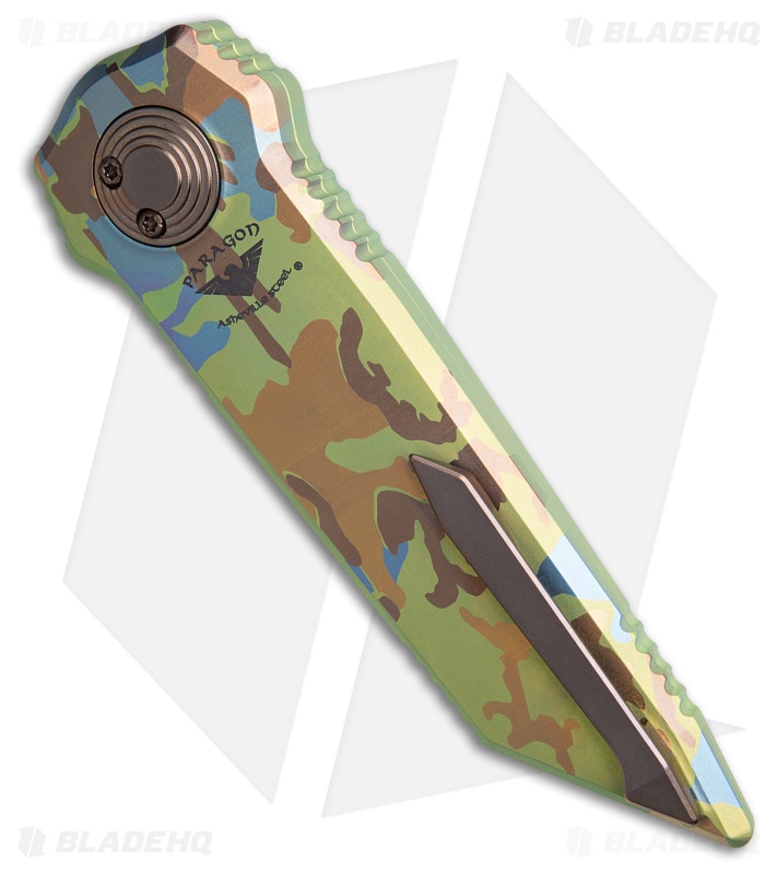 Paragon Dredd Lock Knife D/E Camo Titanium  (4" Distressed)