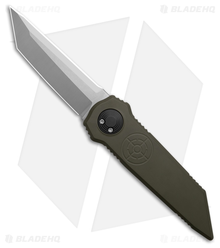 Paragon Dredd Lock Knife D/E OD Green Aluminum (3.8" Distressed Two Tone)