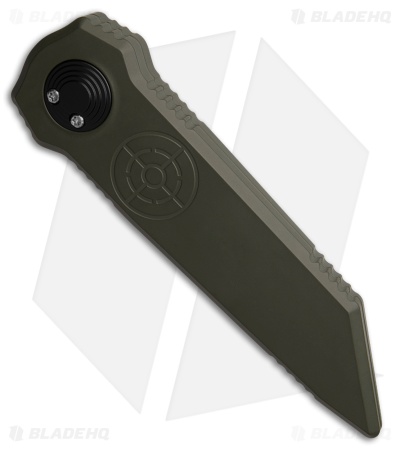 Paragon Dredd Lock Knife D/E OD Green Aluminum (3.8" Distressed Two Tone)