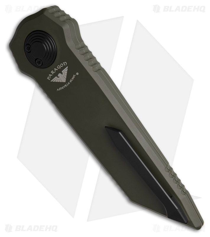 Paragon Dredd Lock Knife D/E OD Green Aluminum (4" Black)