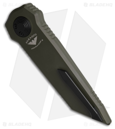 Paragon Dredd Lock Knife D/E OD Green Aluminum (4" Black)