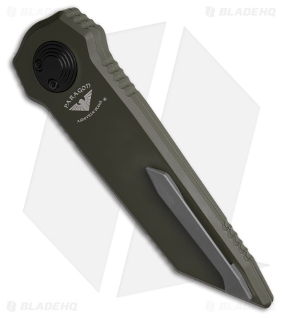 Paragon Dredd Lock Knife D/E OD Green Aluminum (4" Two Tone)