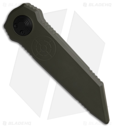 Paragon Dredd Lock Knife D/E OD Green Aluminum (4" Two Tone)