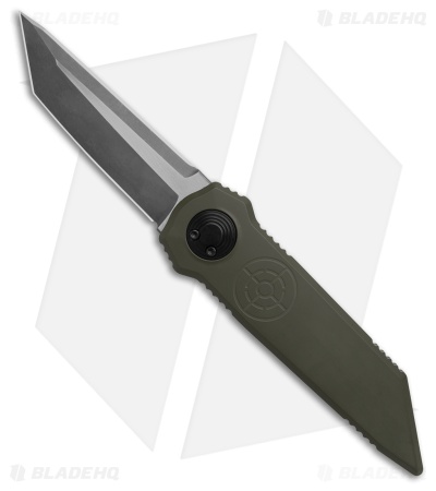 Paragon Dredd Lock Knife D/E OD Green Aluminum (4" Two Tone)