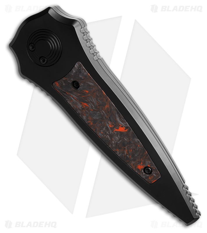 Paragon Warlock Knife Black Ti Marbleized Copper CF