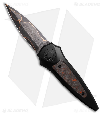 Paragon Warlock Knife Black Ti Marbleized Copper CF