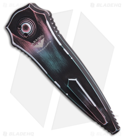 Paragon Warlock Folding Knife Psycho Aluminum (3.9" Psycho Tooth Grind Solid)
