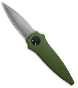 Paragon Warlock Folding Knife Smooth Cerakote Green (3.9" Distressed)