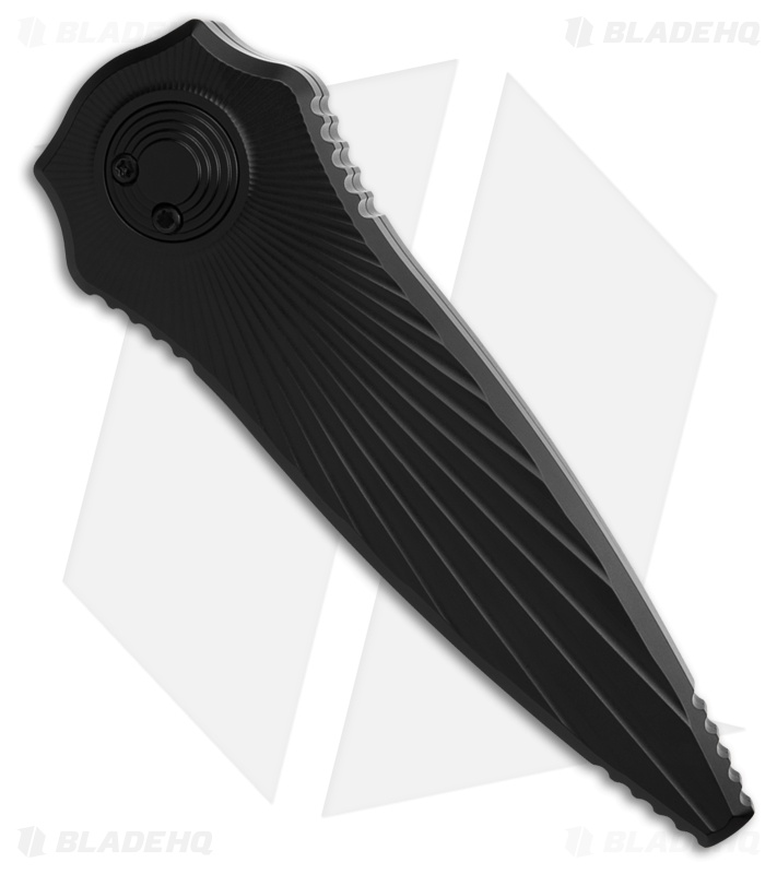 Paragon Warlock Folding Knife Star Burst Black Aluminum (3.9" Black)