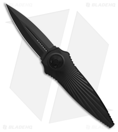 Paragon Warlock Folding Knife Star Burst Black Aluminum (3.9" Black)